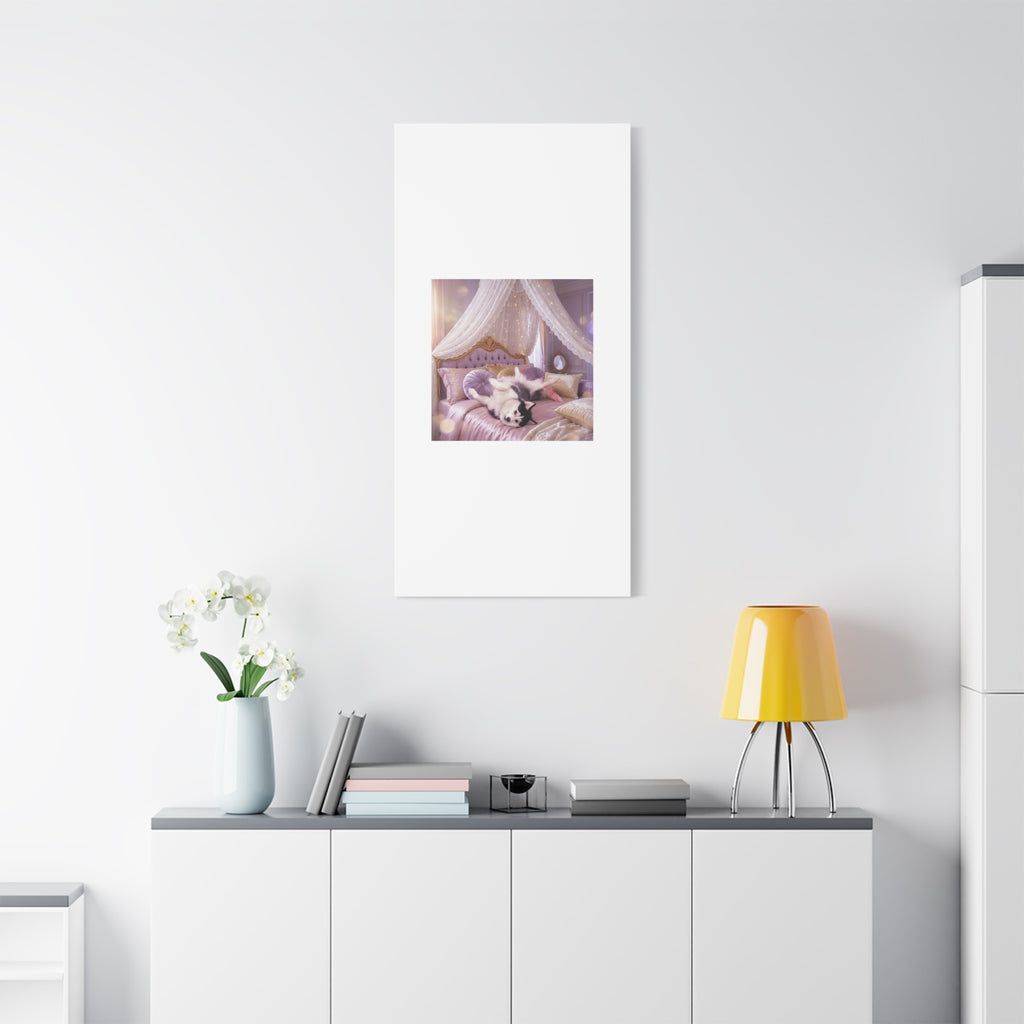 GROWING UP GIGI ROYAL NAP JUST SHOWS THE LOVELY CRAZY POMSKY AT HER BEST. — Cozy Purple Canopy Bedroom Wall Art