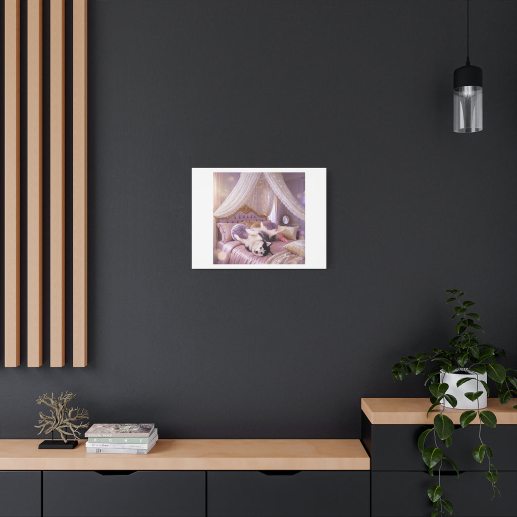 GROWING UP GIGI ROYAL NAP JUST SHOWS THE LOVELY CRAZY POMSKY AT HER BEST. — Cozy Purple Canopy Bedroom Wall Art