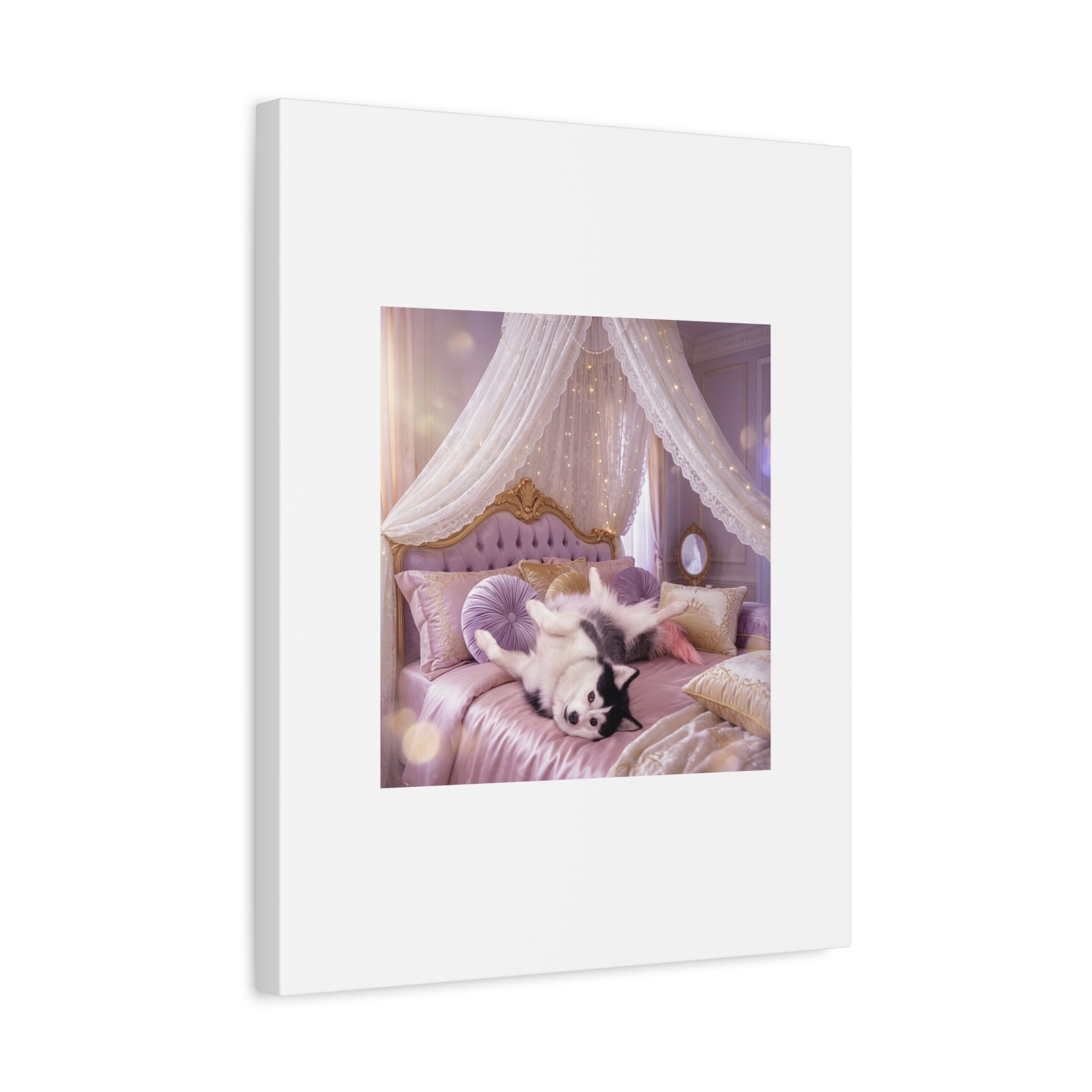 GROWING UP GIGI ROYAL NAP JUST SHOWS THE LOVELY CRAZY POMSKY AT HER BEST. — Cozy Purple Canopy Bedroom Wall Art