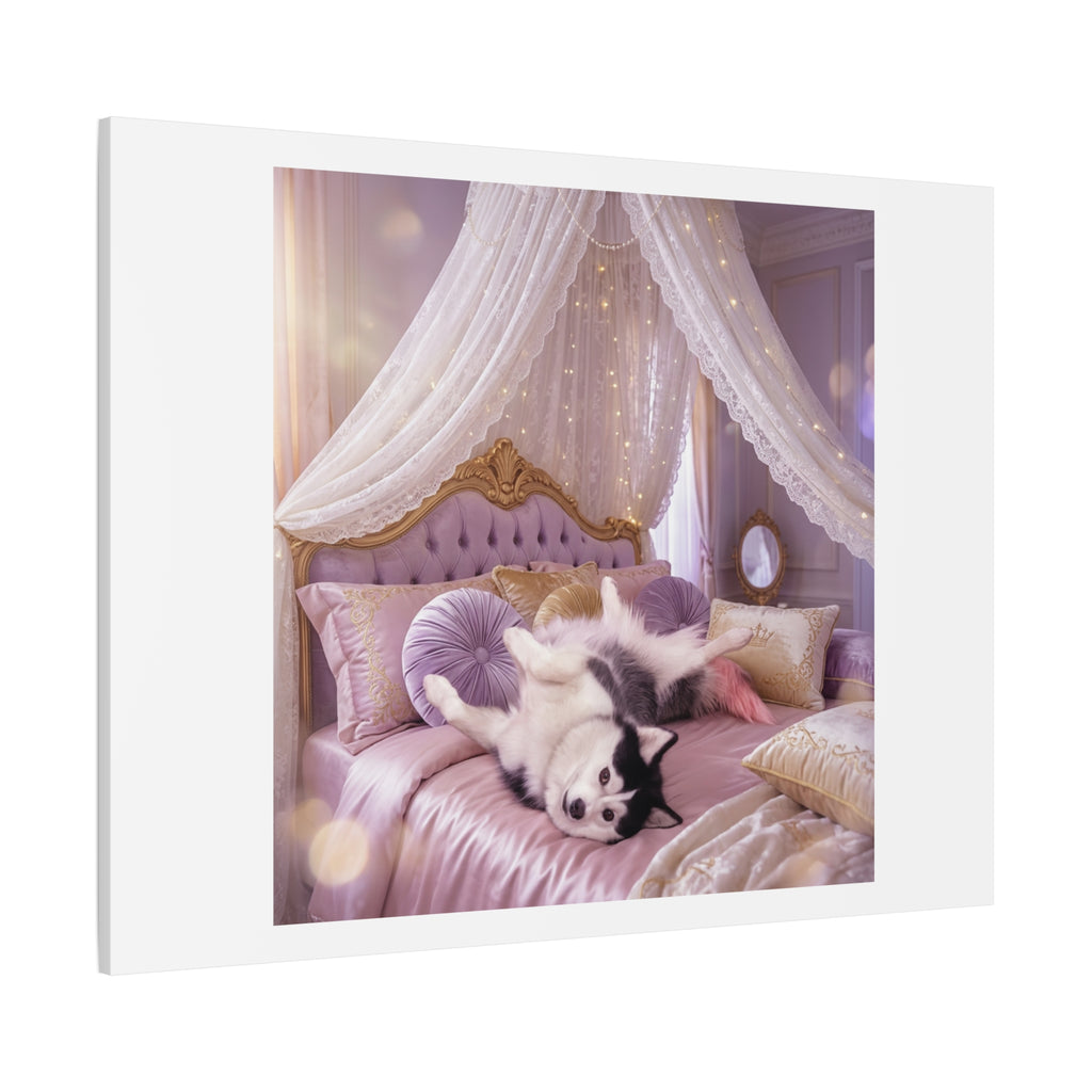 GROWING UP GIGI ROYAL NAP JUST SHOWS THE LOVELY CRAZY POMSKY AT HER BEST. — Cozy Purple Canopy Bedroom Wall Art