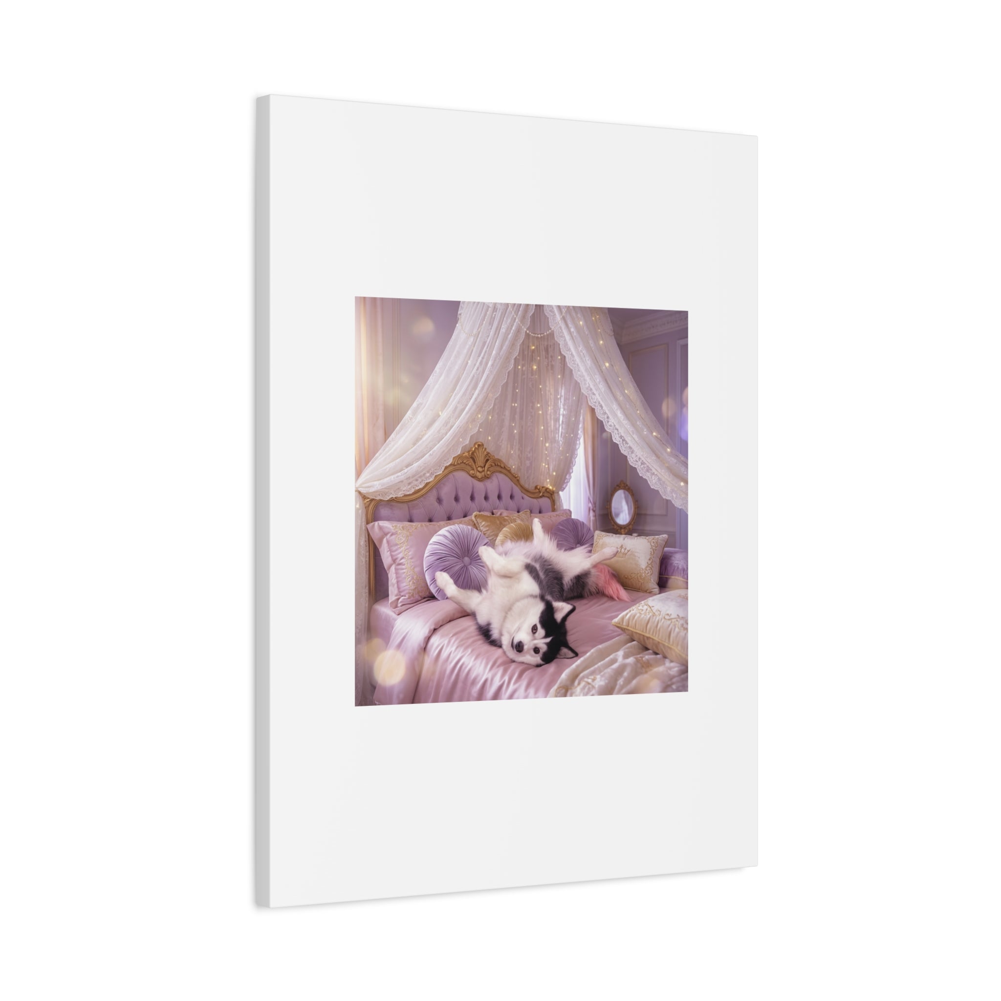 GROWING UP GIGI ROYAL NAP JUST SHOWS THE LOVELY CRAZY POMSKY AT HER BEST. — Cozy Purple Canopy Bedroom Wall Art