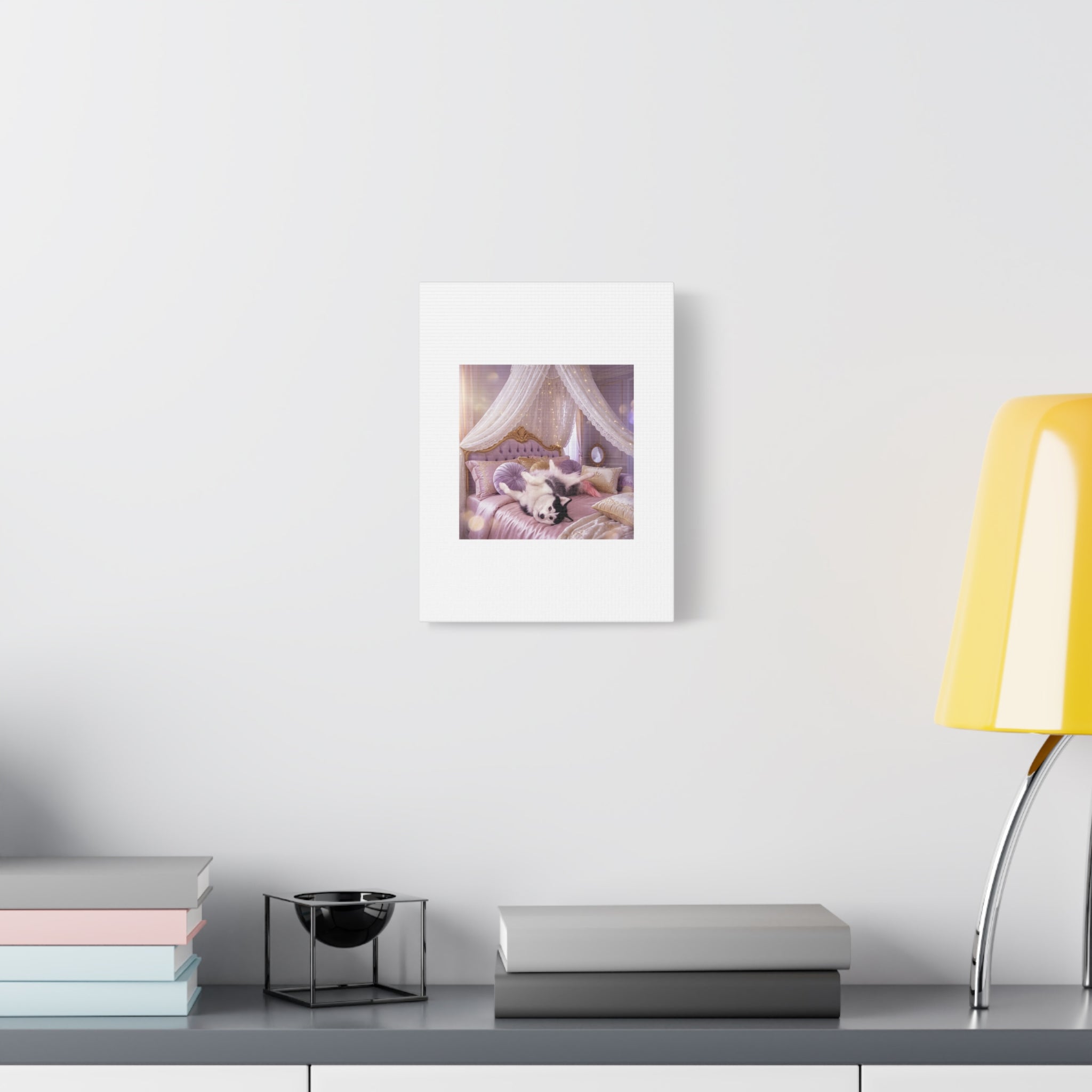 GROWING UP GIGI ROYAL NAP JUST SHOWS THE LOVELY CRAZY POMSKY AT HER BEST. — Cozy Purple Canopy Bedroom Wall Art