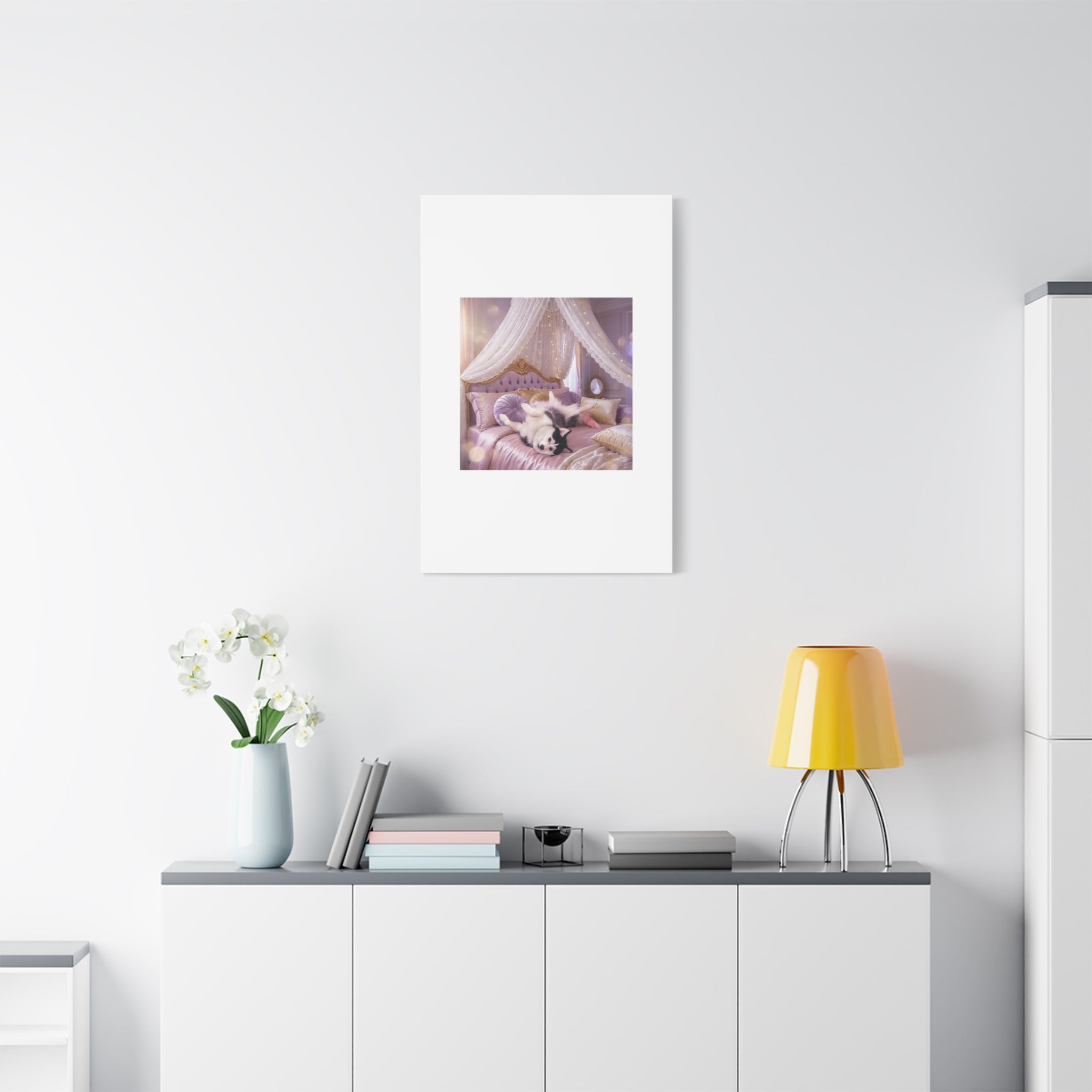GROWING UP GIGI ROYAL NAP JUST SHOWS THE LOVELY CRAZY POMSKY AT HER BEST. — Cozy Purple Canopy Bedroom Wall Art