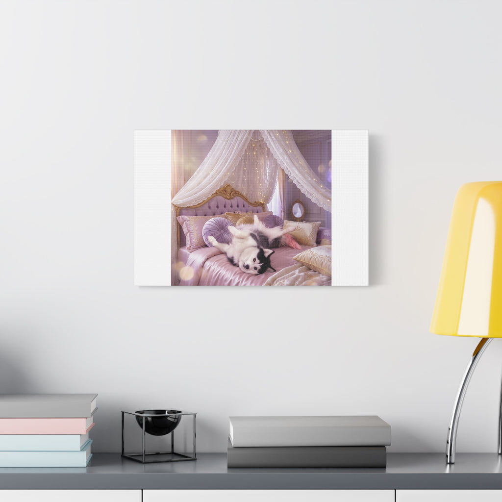 GROWING UP GIGI ROYAL NAP JUST SHOWS THE LOVELY CRAZY POMSKY AT HER BEST. — Cozy Purple Canopy Bedroom Wall Art