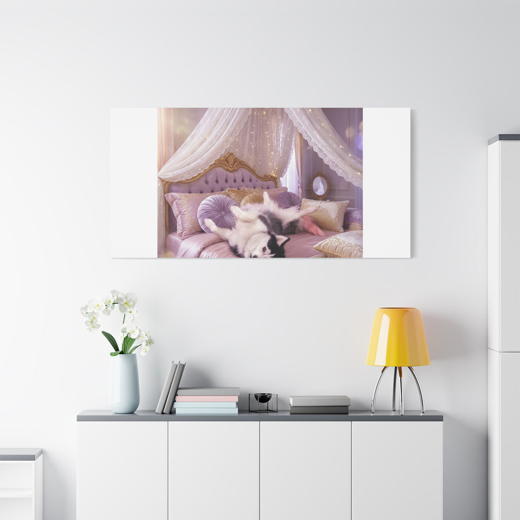 GROWING UP GIGI ROYAL NAP JUST SHOWS THE LOVELY CRAZY POMSKY AT HER BEST. — Cozy Purple Canopy Bedroom Wall Art