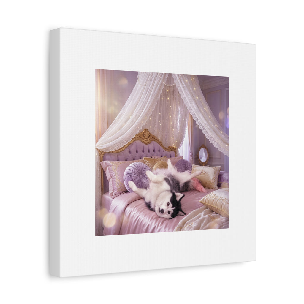 GROWING UP GIGI ROYAL NAP JUST SHOWS THE LOVELY CRAZY POMSKY AT HER BEST. — Cozy Purple Canopy Bedroom Wall Art