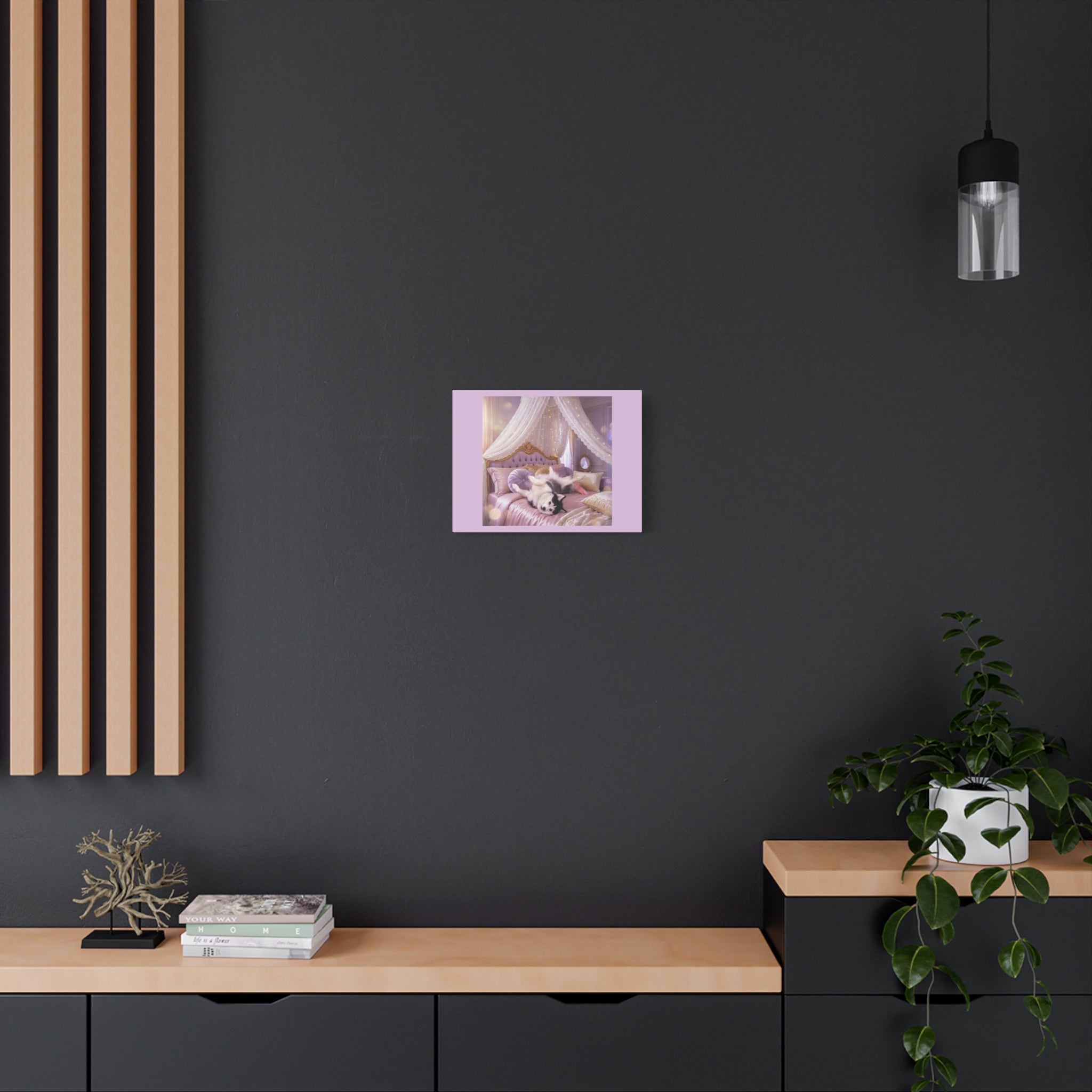 GROWING UP GIGI ROYAL NAP JUST SHOWS THE LOVELY CRAZY POMSKY AT HER BEST. — Cozy Purple Canopy Bedroom Wall Art