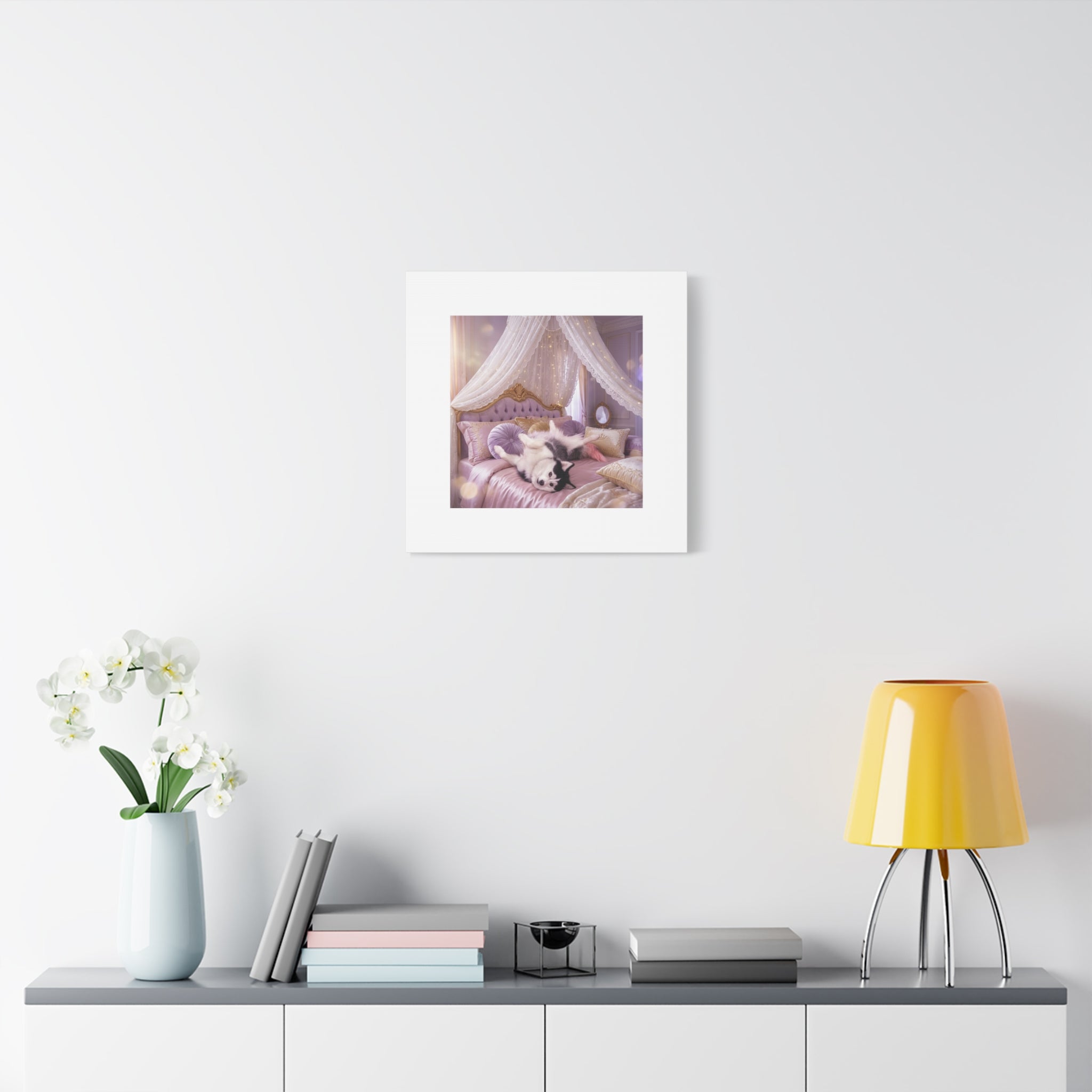 GROWING UP GIGI ROYAL NAP JUST SHOWS THE LOVELY CRAZY POMSKY AT HER BEST. — Cozy Purple Canopy Bedroom Wall Art