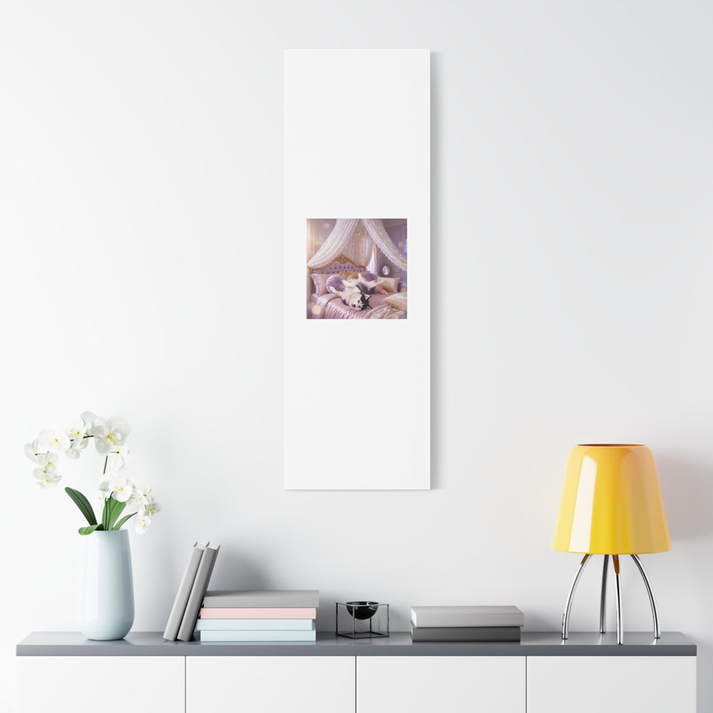 GROWING UP GIGI ROYAL NAP JUST SHOWS THE LOVELY CRAZY POMSKY AT HER BEST. — Cozy Purple Canopy Bedroom Wall Art