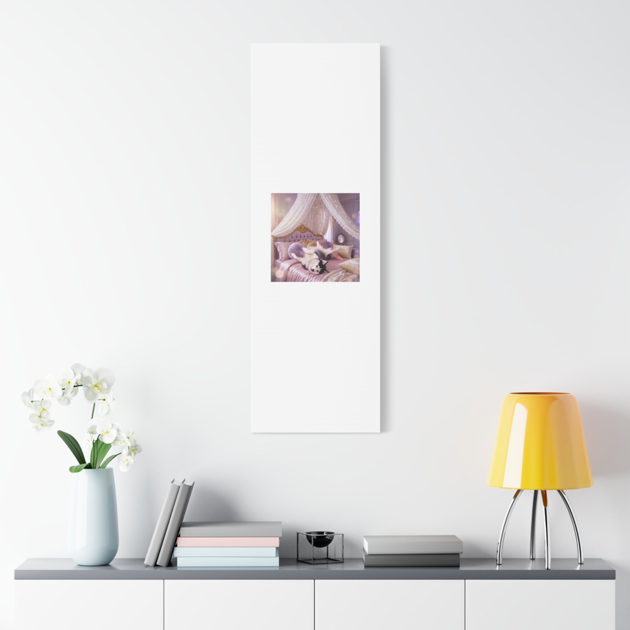 GROWING UP GIGI ROYAL NAP JUST SHOWS THE LOVELY CRAZY POMSKY AT HER BEST. — Cozy Purple Canopy Bedroom Wall Art