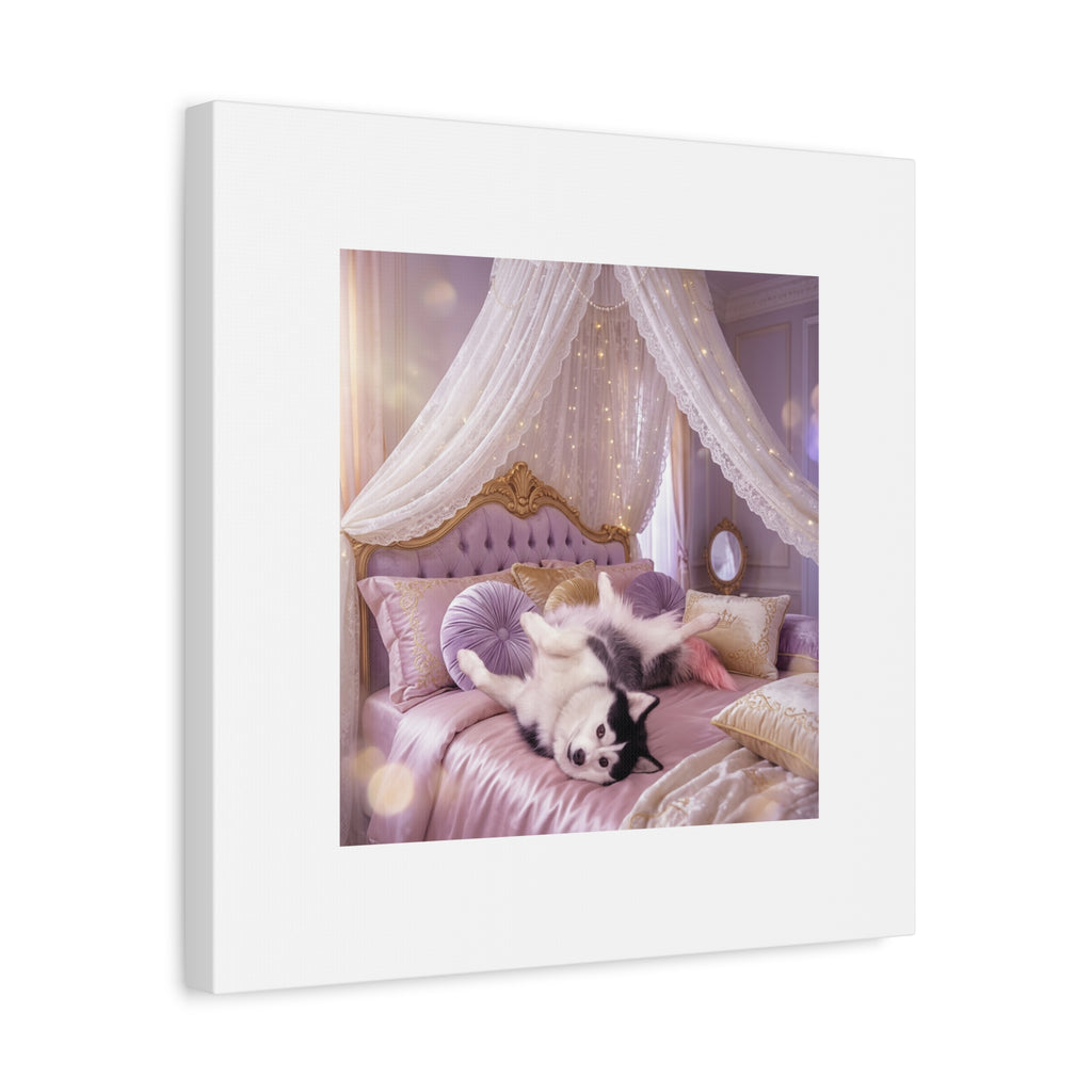 GROWING UP GIGI ROYAL NAP JUST SHOWS THE LOVELY CRAZY POMSKY AT HER BEST. — Cozy Purple Canopy Bedroom Wall Art