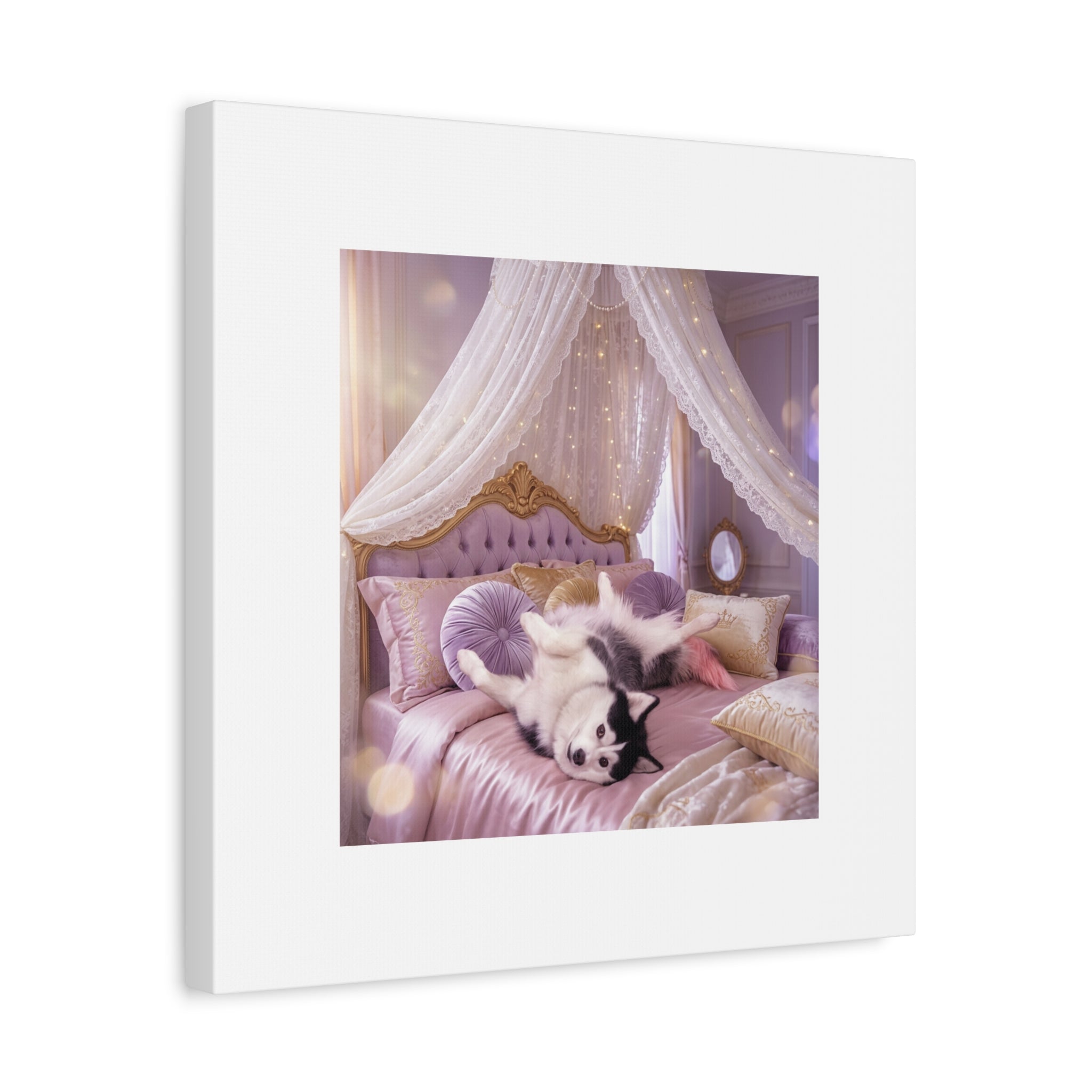 GROWING UP GIGI ROYAL NAP JUST SHOWS THE LOVELY CRAZY POMSKY AT HER BEST. — Cozy Purple Canopy Bedroom Wall Art
