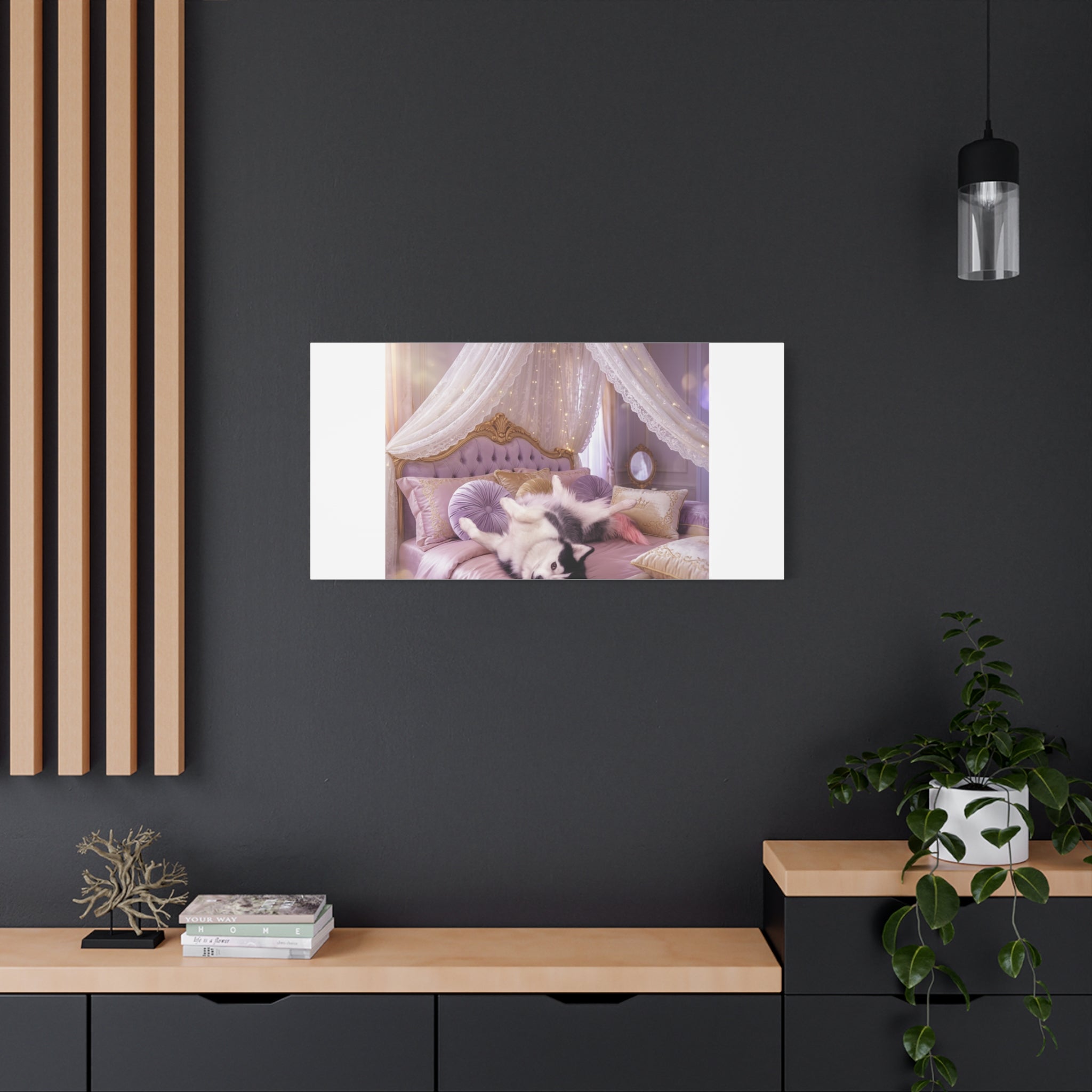 GROWING UP GIGI ROYAL NAP JUST SHOWS THE LOVELY CRAZY POMSKY AT HER BEST. — Cozy Purple Canopy Bedroom Wall Art