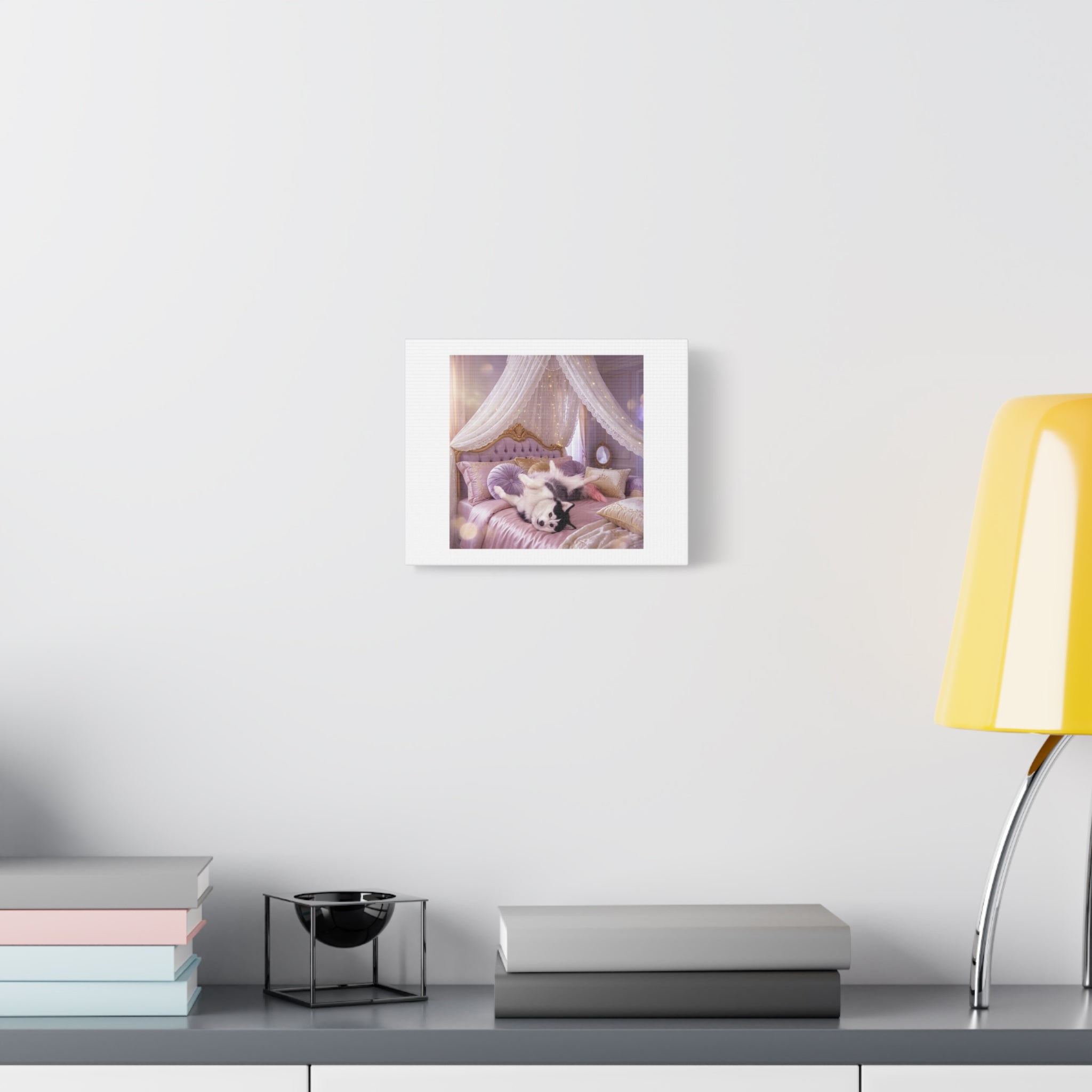 GROWING UP GIGI ROYAL NAP JUST SHOWS THE LOVELY CRAZY POMSKY AT HER BEST. — Cozy Purple Canopy Bedroom Wall Art