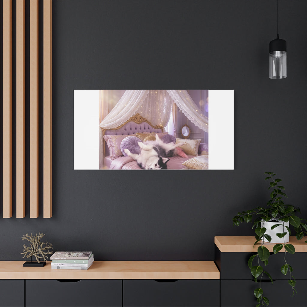 GROWING UP GIGI ROYAL NAP JUST SHOWS THE LOVELY CRAZY POMSKY AT HER BEST. — Cozy Purple Canopy Bedroom Wall Art