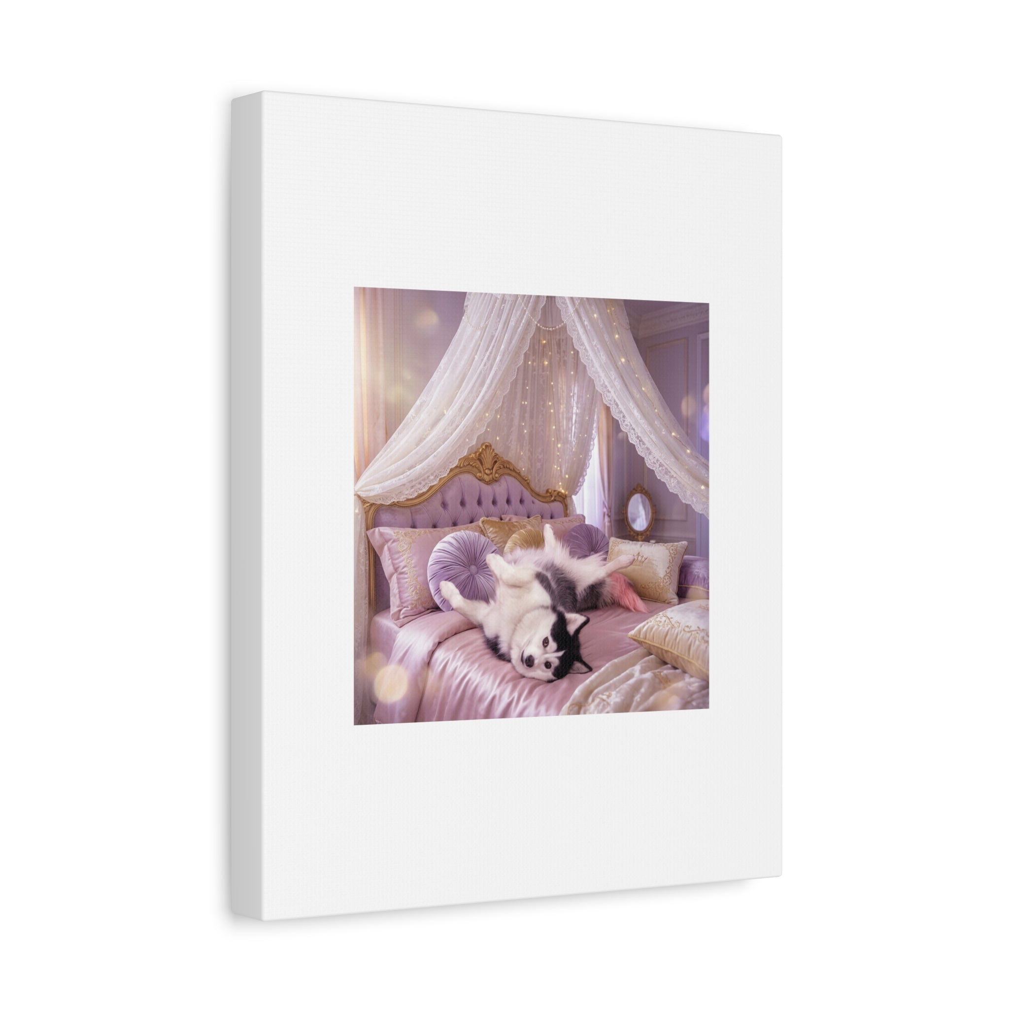 GROWING UP GIGI ROYAL NAP JUST SHOWS THE LOVELY CRAZY POMSKY AT HER BEST. — Cozy Purple Canopy Bedroom Wall Art