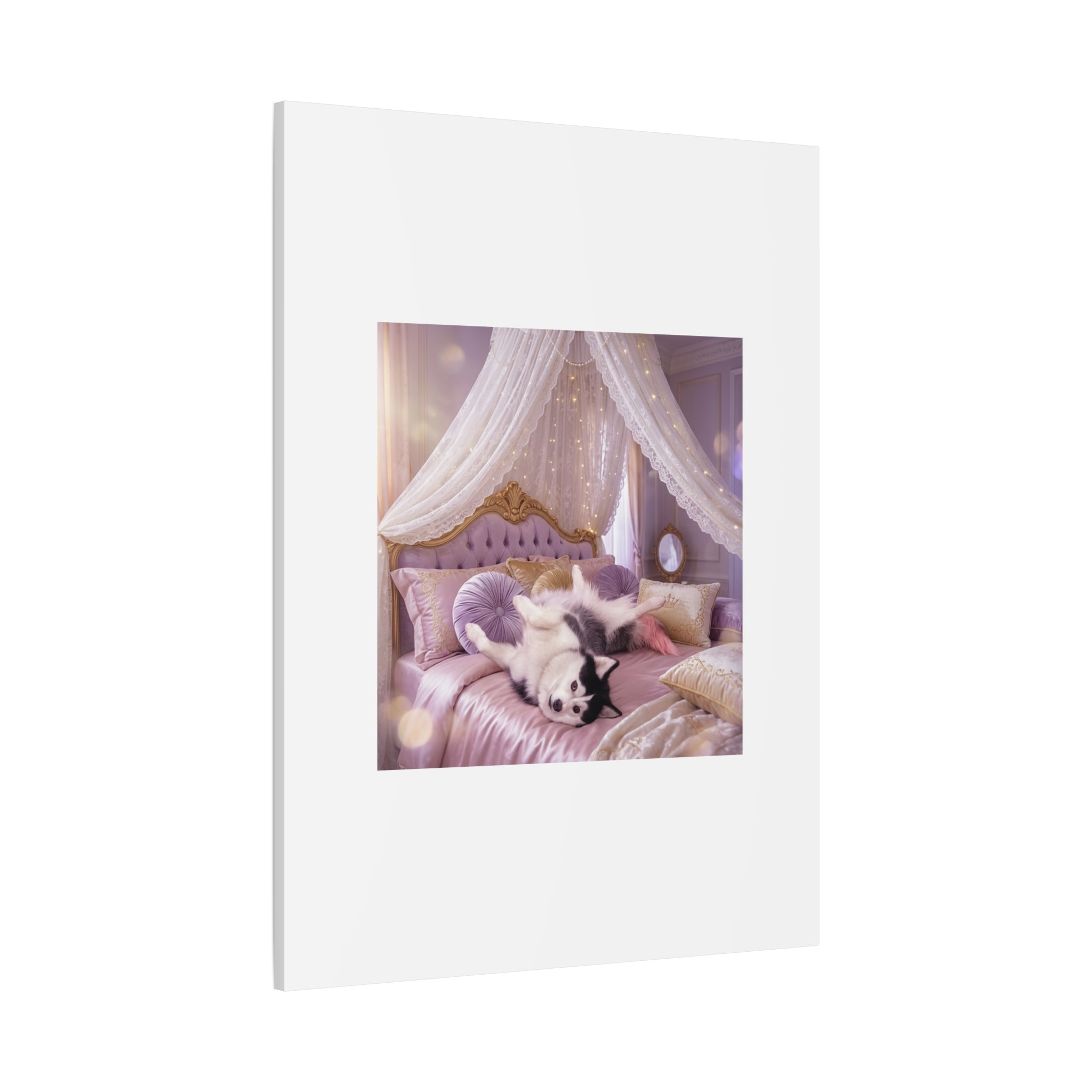 GROWING UP GIGI ROYAL NAP JUST SHOWS THE LOVELY CRAZY POMSKY AT HER BEST. — Cozy Purple Canopy Bedroom Wall Art