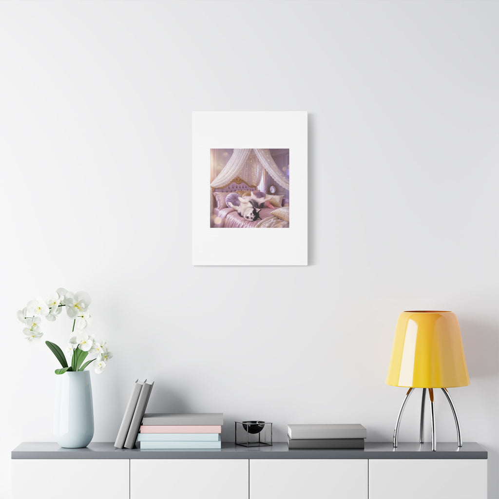 GROWING UP GIGI ROYAL NAP JUST SHOWS THE LOVELY CRAZY POMSKY AT HER BEST. — Cozy Purple Canopy Bedroom Wall Art