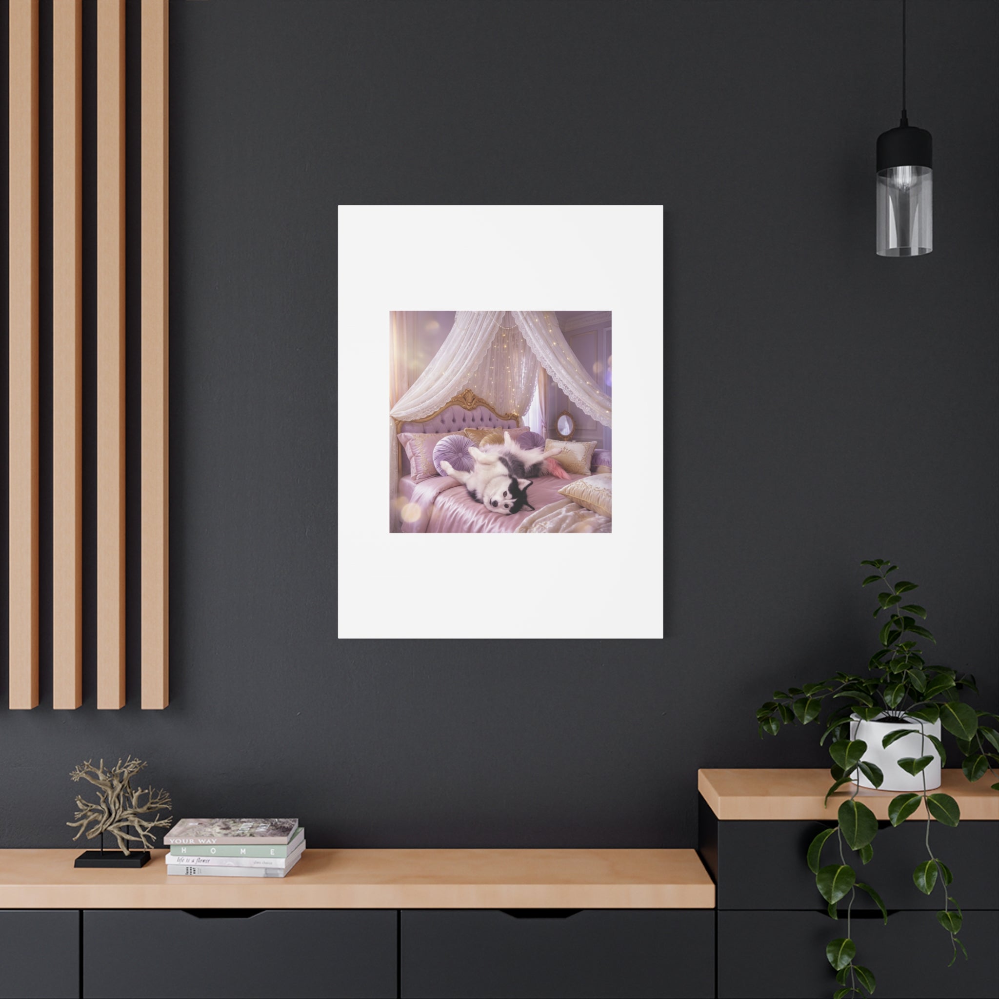 GROWING UP GIGI ROYAL NAP JUST SHOWS THE LOVELY CRAZY POMSKY AT HER BEST. — Cozy Purple Canopy Bedroom Wall Art