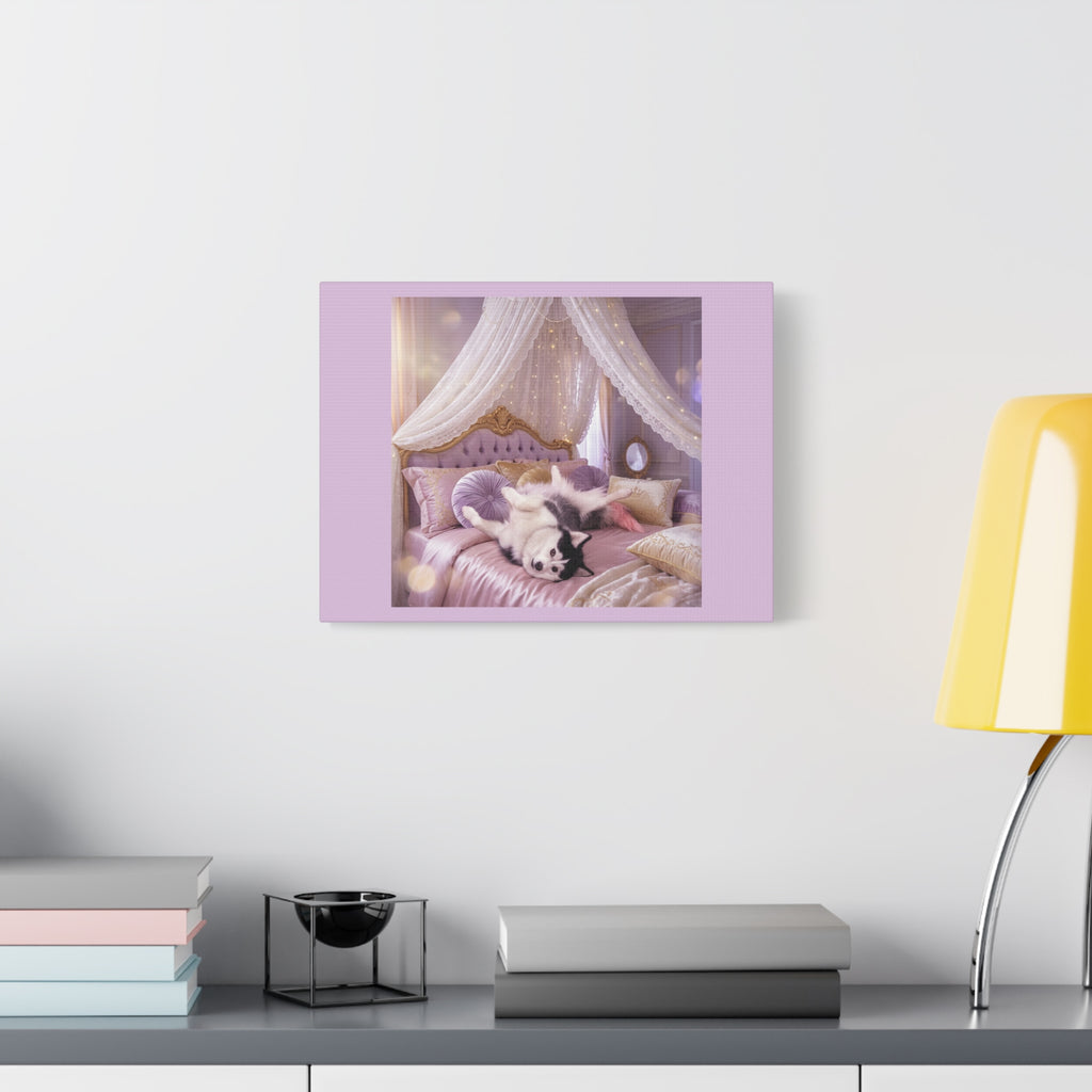 GROWING UP GIGI ROYAL NAP JUST SHOWS THE LOVELY CRAZY POMSKY AT HER BEST. — Cozy Purple Canopy Bedroom Wall Art