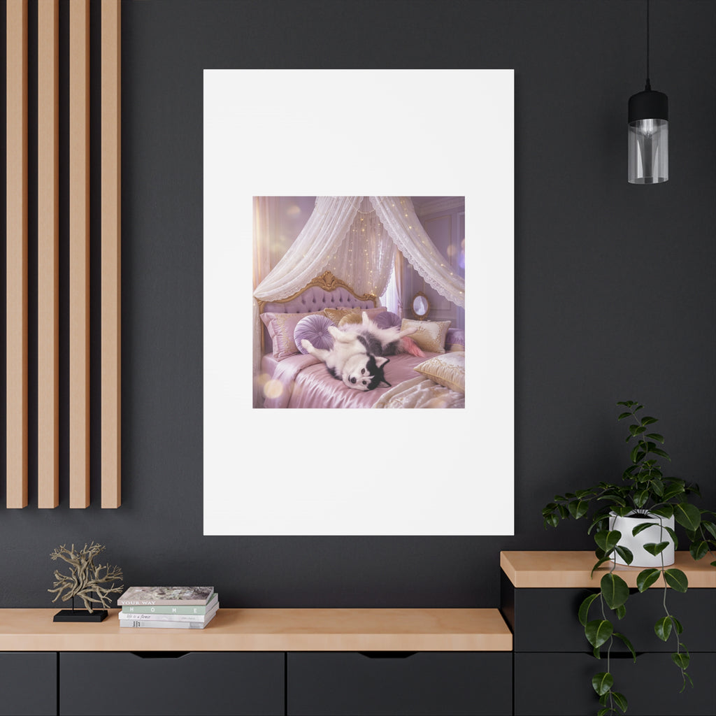 GROWING UP GIGI ROYAL NAP JUST SHOWS THE LOVELY CRAZY POMSKY AT HER BEST. — Cozy Purple Canopy Bedroom Wall Art