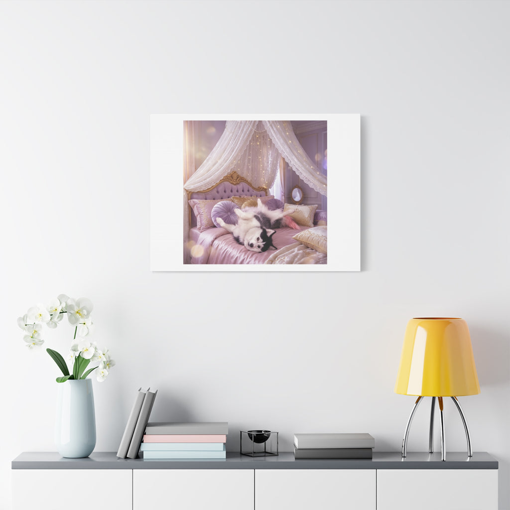 GROWING UP GIGI ROYAL NAP JUST SHOWS THE LOVELY CRAZY POMSKY AT HER BEST. — Cozy Purple Canopy Bedroom Wall Art