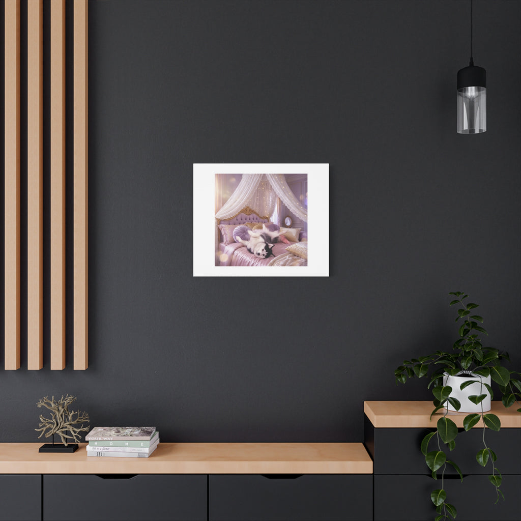 GROWING UP GIGI ROYAL NAP JUST SHOWS THE LOVELY CRAZY POMSKY AT HER BEST. — Cozy Purple Canopy Bedroom Wall Art