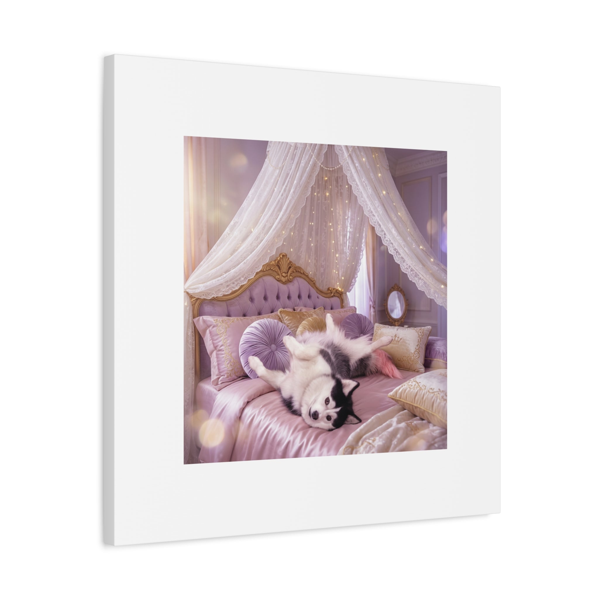GROWING UP GIGI ROYAL NAP JUST SHOWS THE LOVELY CRAZY POMSKY AT HER BEST. — Cozy Purple Canopy Bedroom Wall Art