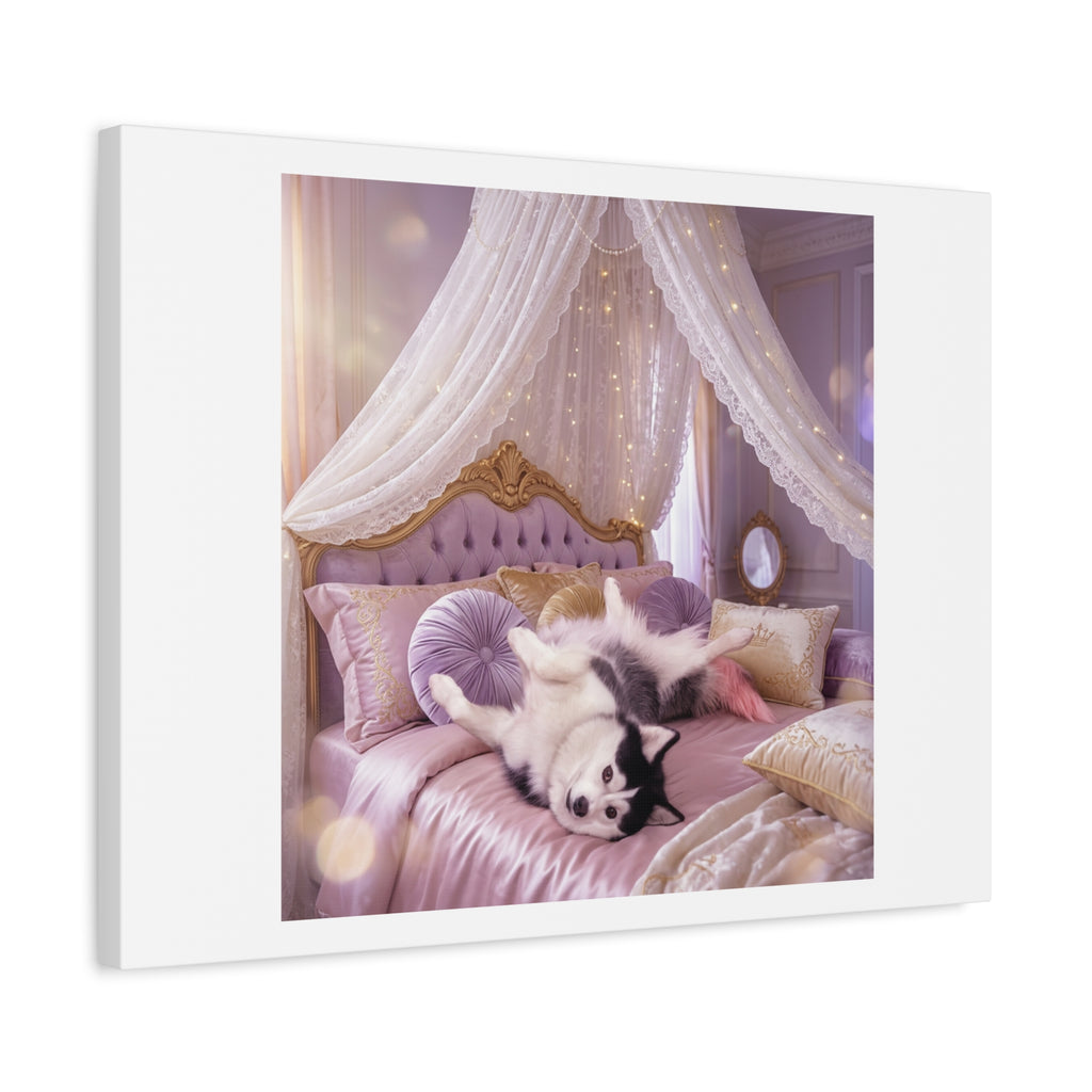 GROWING UP GIGI ROYAL NAP JUST SHOWS THE LOVELY CRAZY POMSKY AT HER BEST. — Cozy Purple Canopy Bedroom Wall Art