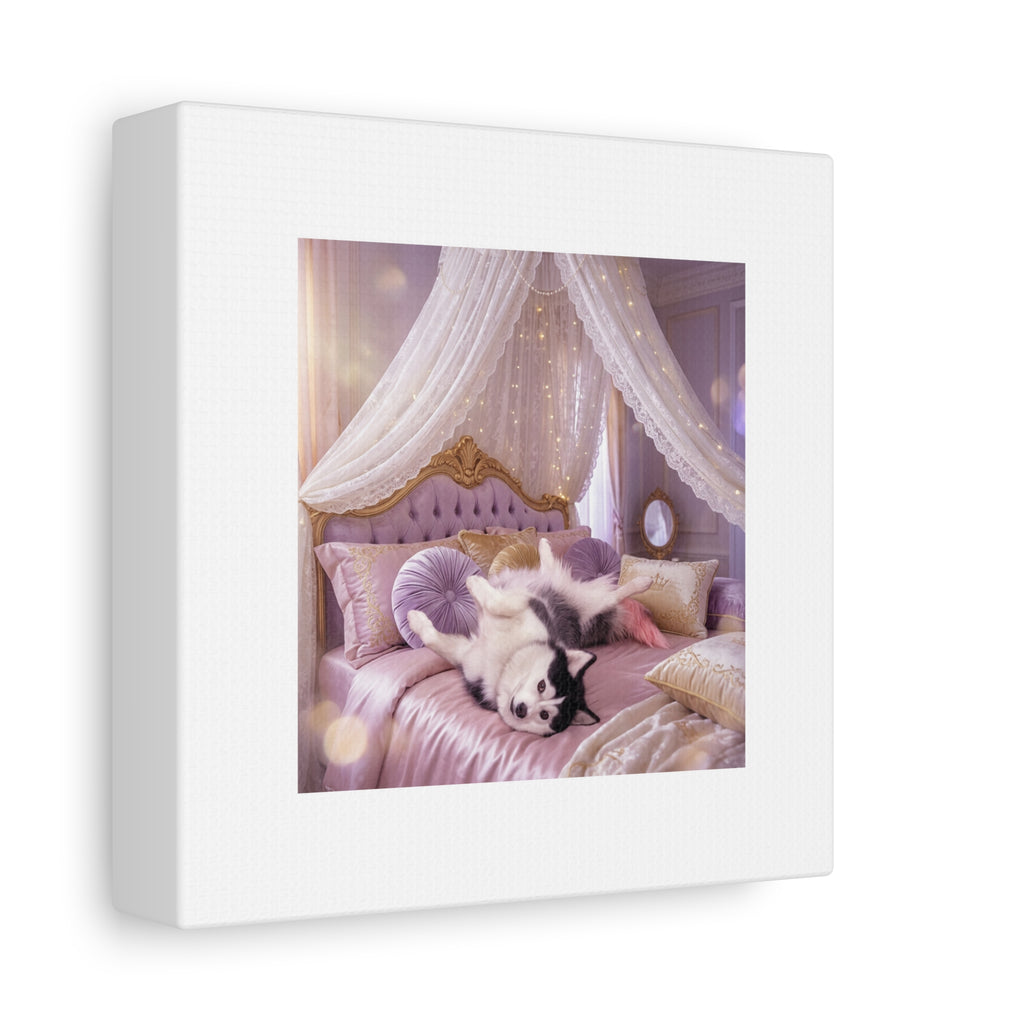GROWING UP GIGI ROYAL NAP JUST SHOWS THE LOVELY CRAZY POMSKY AT HER BEST. — Cozy Purple Canopy Bedroom Wall Art