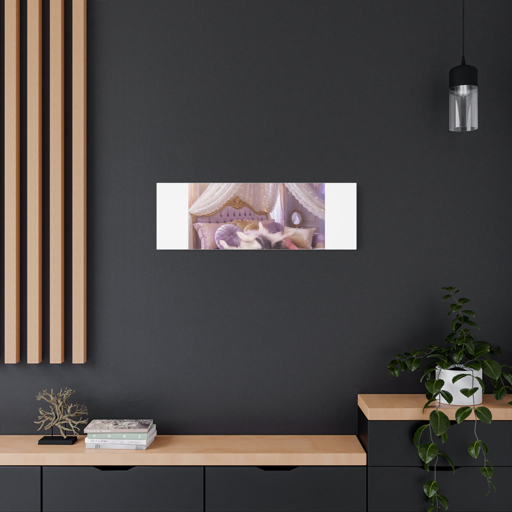 GROWING UP GIGI ROYAL NAP JUST SHOWS THE LOVELY CRAZY POMSKY AT HER BEST. — Cozy Purple Canopy Bedroom Wall Art