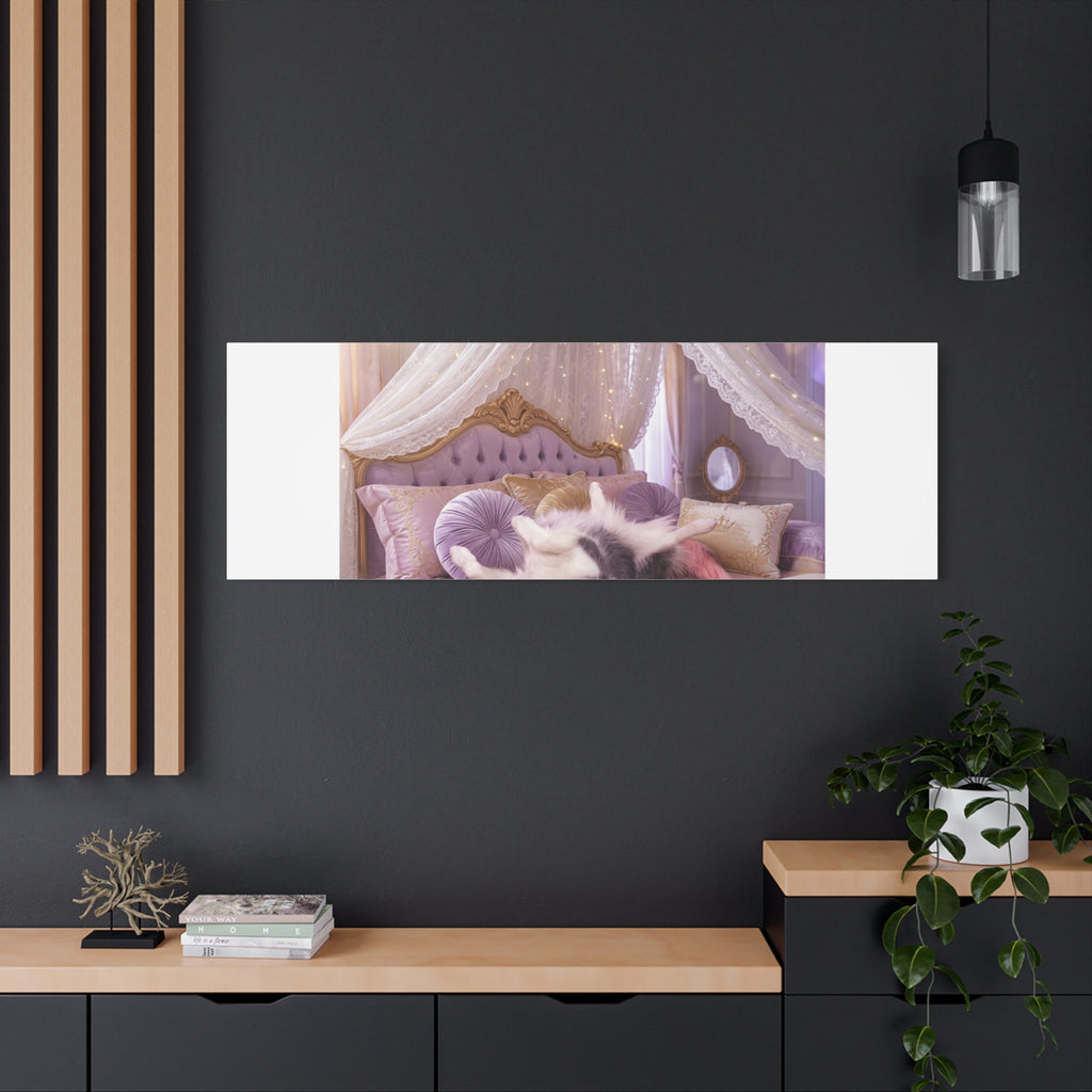 GROWING UP GIGI ROYAL NAP JUST SHOWS THE LOVELY CRAZY POMSKY AT HER BEST. — Cozy Purple Canopy Bedroom Wall Art
