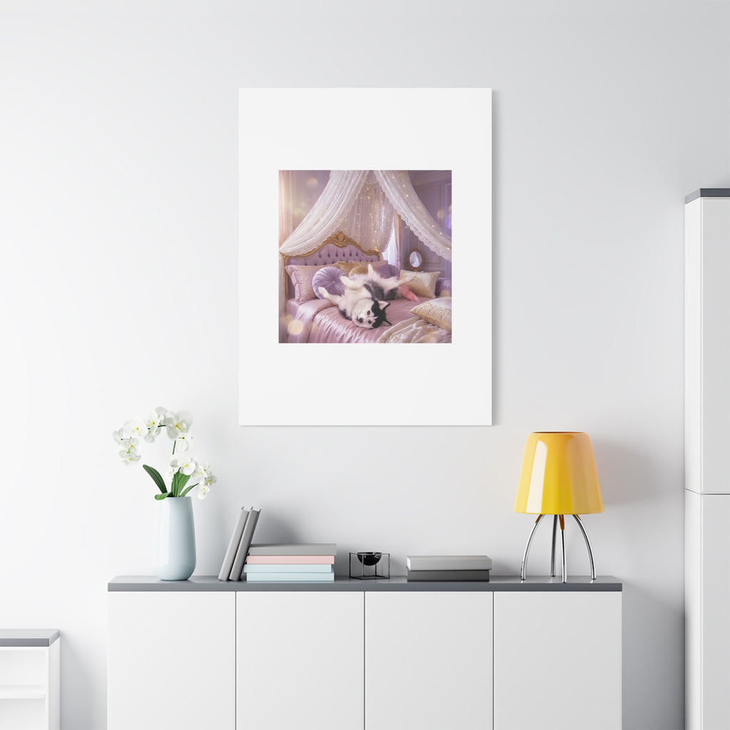 GROWING UP GIGI ROYAL NAP JUST SHOWS THE LOVELY CRAZY POMSKY AT HER BEST. — Cozy Purple Canopy Bedroom Wall Art