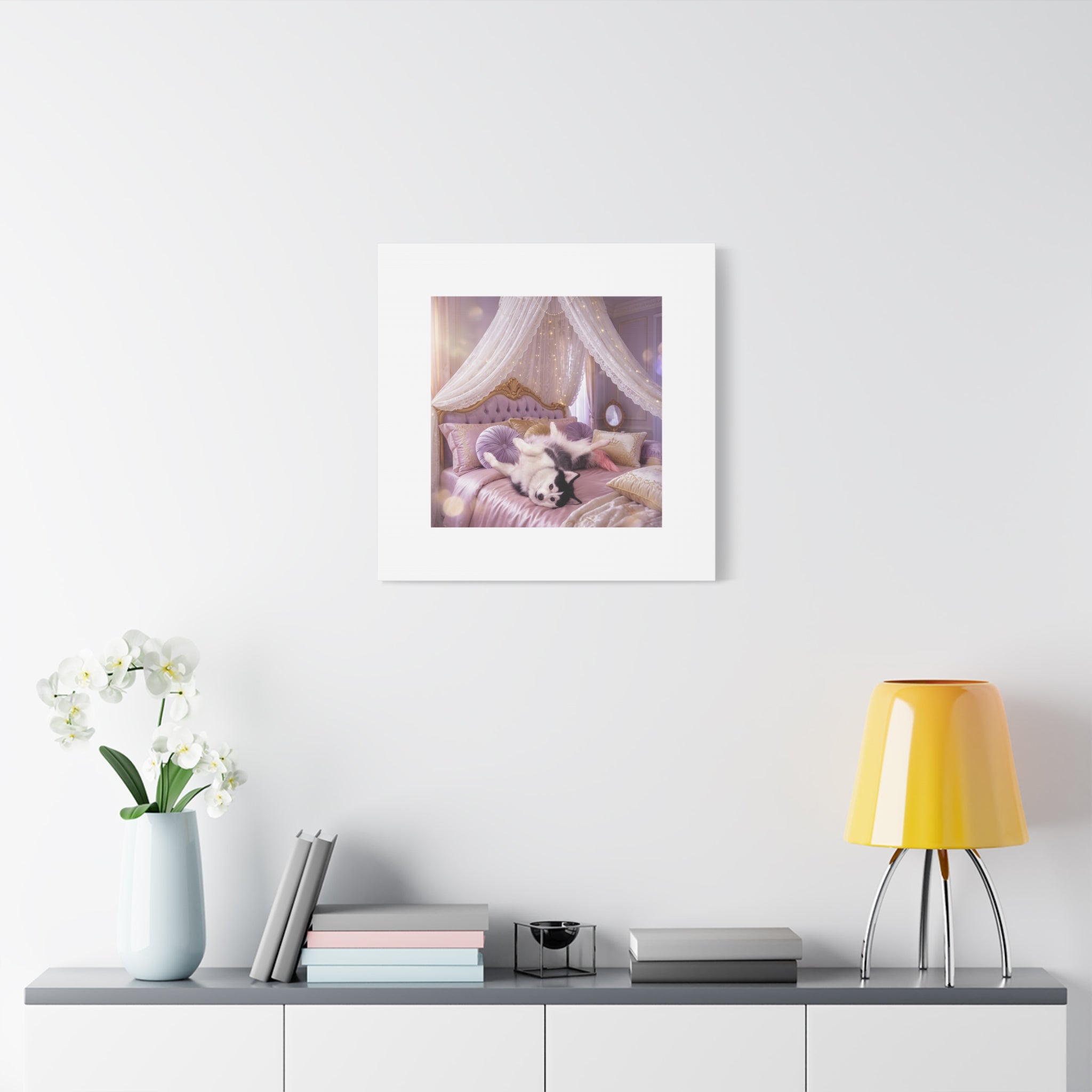 GROWING UP GIGI ROYAL NAP JUST SHOWS THE LOVELY CRAZY POMSKY AT HER BEST. — Cozy Purple Canopy Bedroom Wall Art