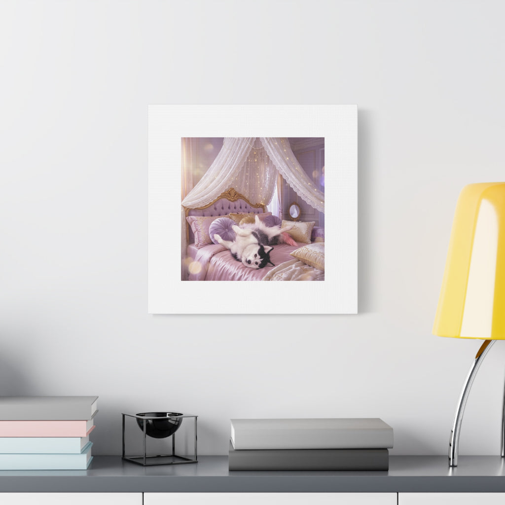 GROWING UP GIGI ROYAL NAP JUST SHOWS THE LOVELY CRAZY POMSKY AT HER BEST. — Cozy Purple Canopy Bedroom Wall Art